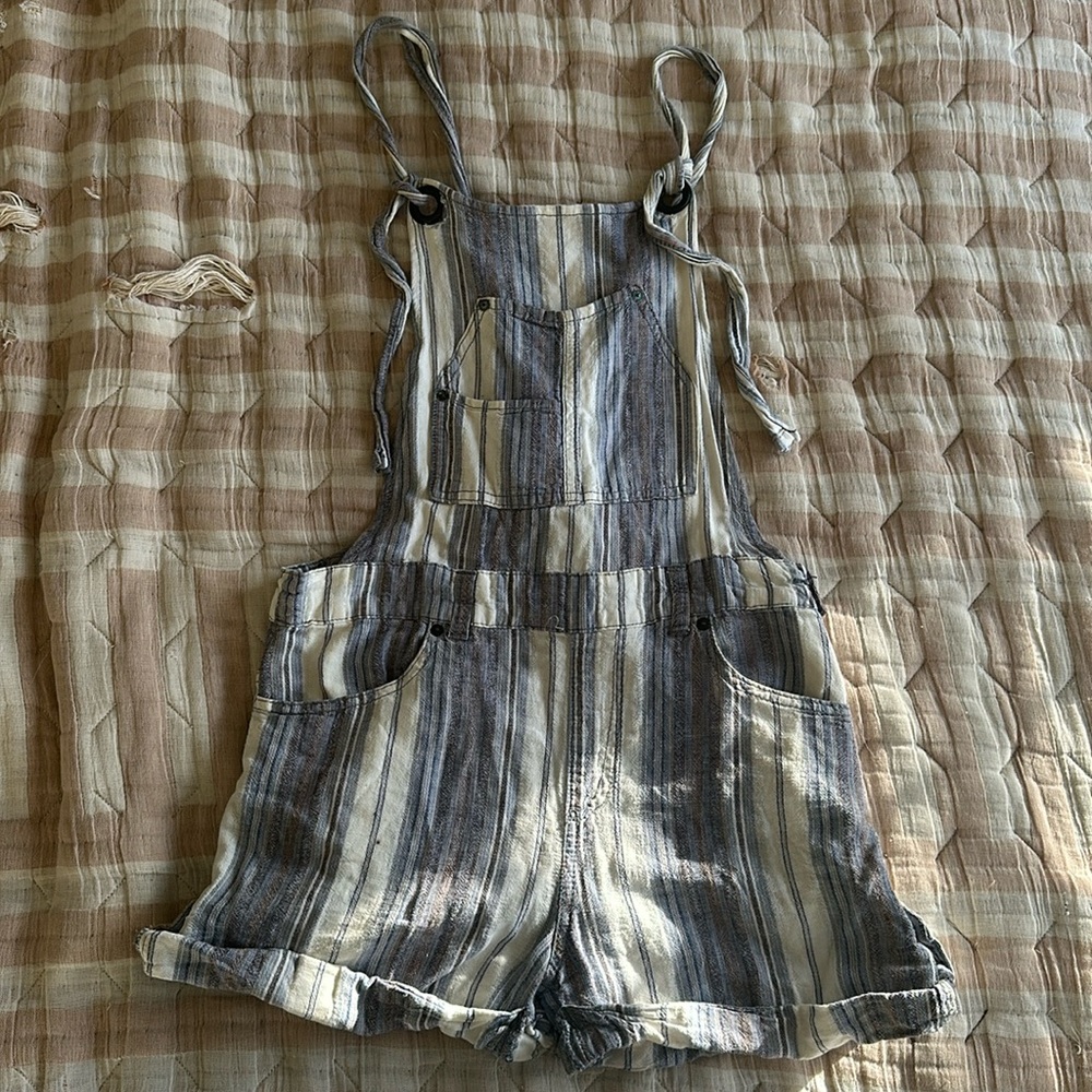 Free people striped overalls size 0